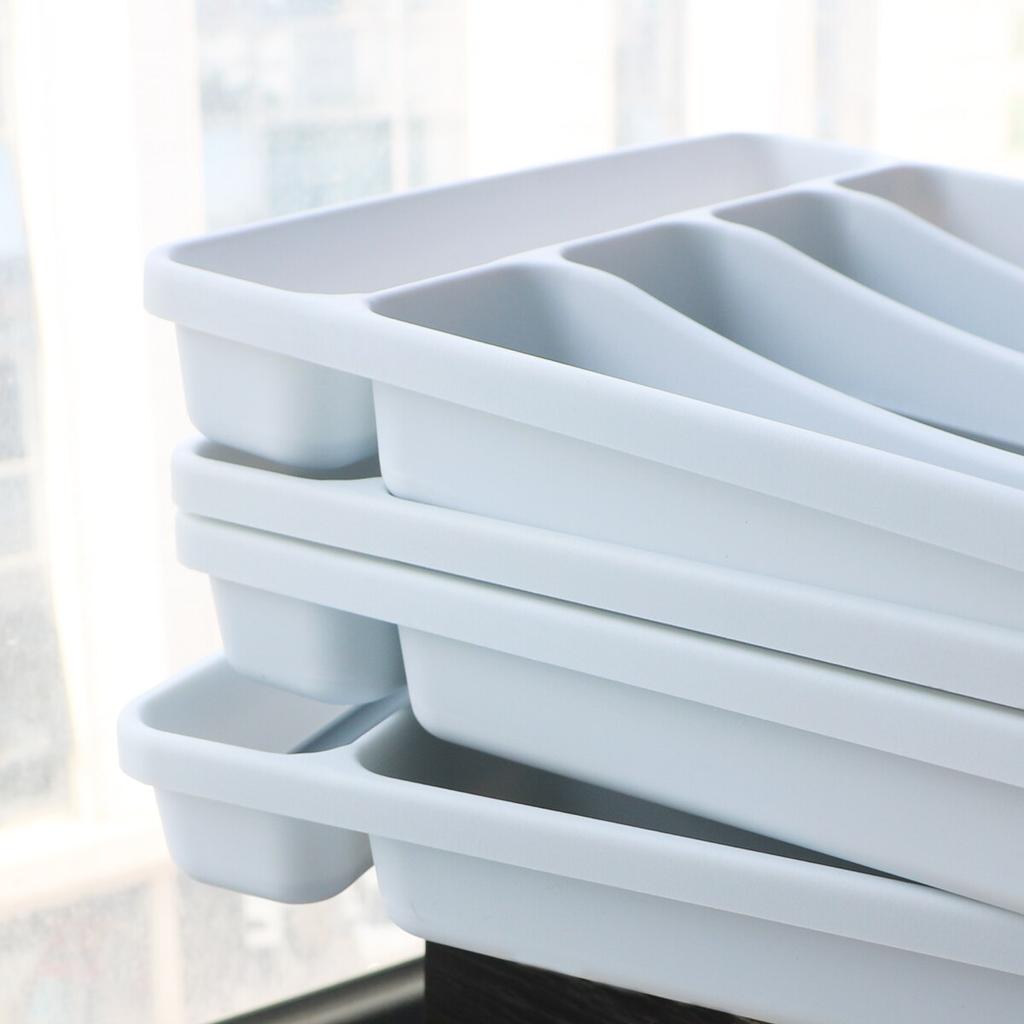 Пластиковый лоток для столовых приборов, кухонный ящик-органайзер, разделительный ящик для столовой посуды, аккуратный ящик для ложки, вилки, ножа, полка, ящик для хранения посуды