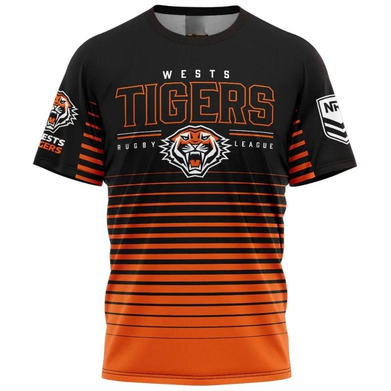 2026 НОВЫЙ выездной регбийный джерси Wests Tigers Мужская футболка Y2K Оверсайз Повседневная