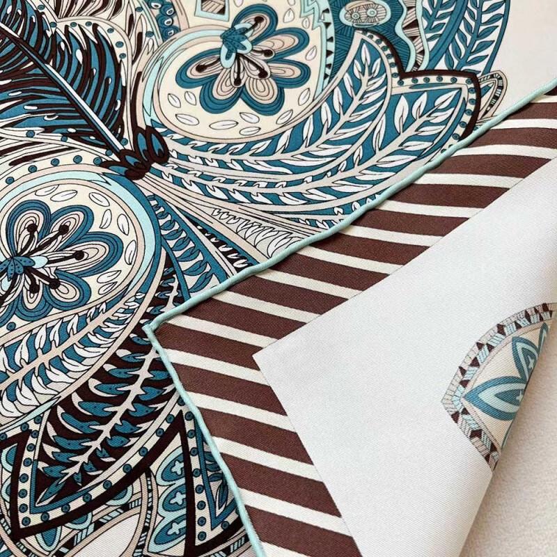 NINA SOLOR Royal Consort's Garden Silk Scarf