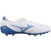 Mizuno Morelia Neo 4 Удобные AG (Резиновые короткие шипы) Футбольные бутсы из кожи кенгуру с амортизацией для мужчин, футбольные бутсы бело-синие P1GA243525