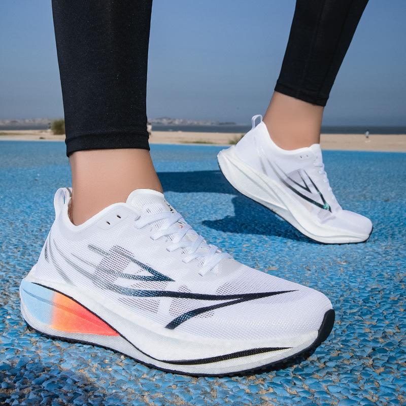 Full palm racing nylon board running shoes body test sports shoes shock absorption rebound competition long jump men's and women's shoes