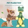 Dog Toy Cartoon Animals Design Built-in Sound Teeth Cleaning Bite-Resistant Stress Relief Plush Pet Toy