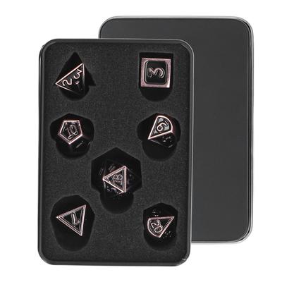 Набор из 7 игральных костей DND с коробкой для хранения, прозрачные цифры, набор многогранных игральных костей для ролевых игр