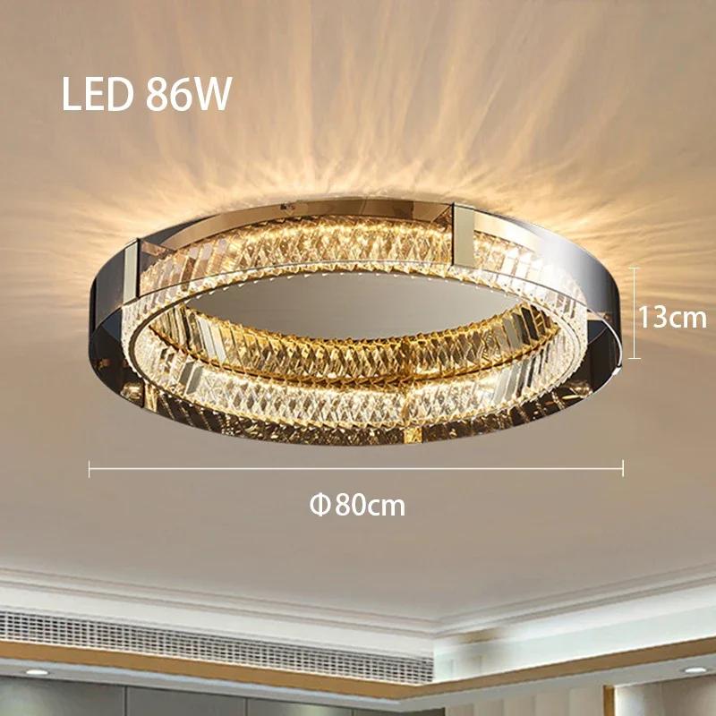 Nordic Crystal Ceiling Light Living Room Bedroom Luxury Chandelier Minimalist Pendant Light Home Decoration Furniture Appliances