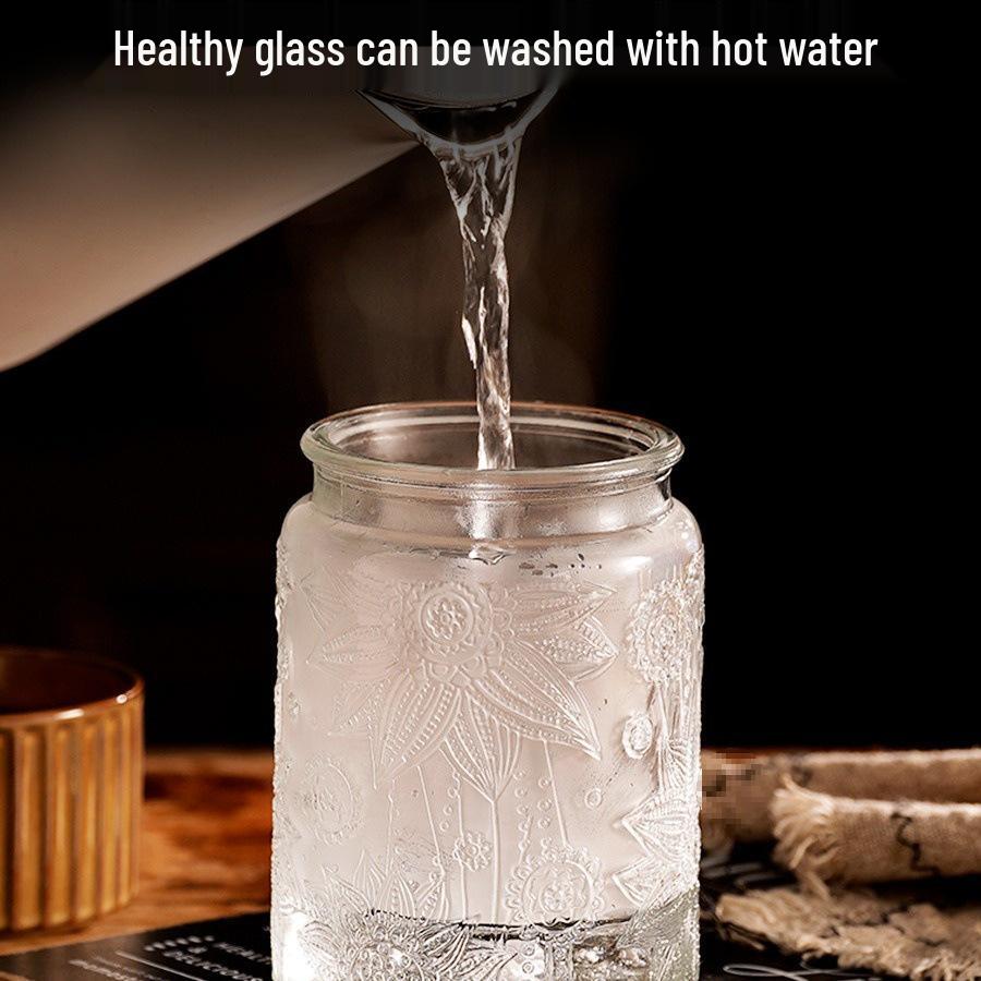 Стеклянная герметичная банка для хранения закусок, сухофруктов, чая, сахара и зерновых