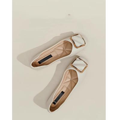 Поздний вечерний ветер фея нежные туфли на плоской подошве женские летние на низком каблуке с мелким вырезом туфли Doudou универсальные на мягкой подошве весенние и