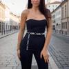 Metal Body Link Belts Gold/Silver Ladies Fashion Chain Fashion Waist Chain Belt  for Jeans Dress