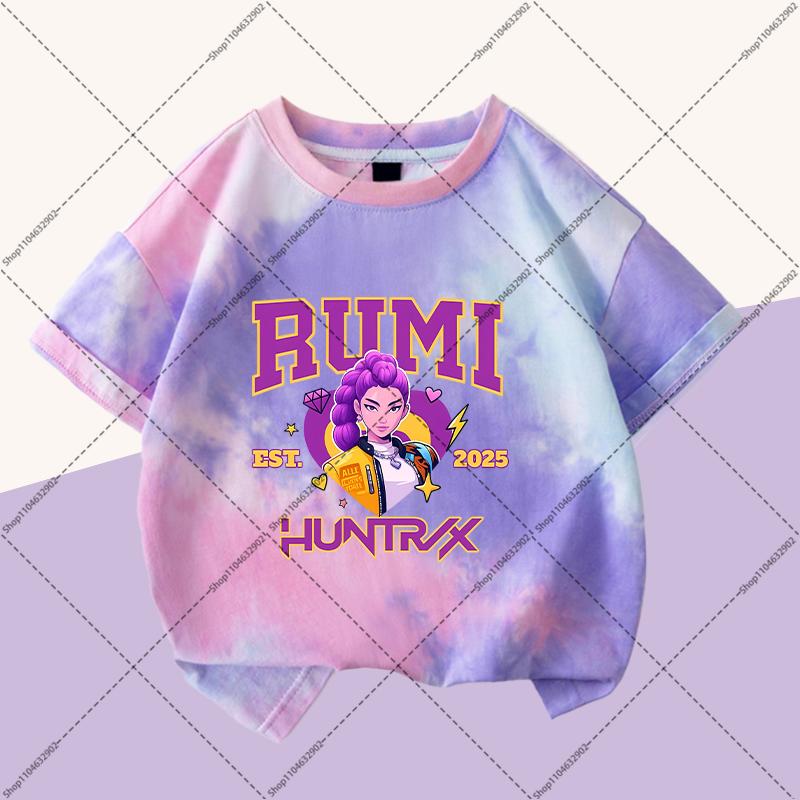 K-pop Охотники на демонов Мальчики Девочки Модные футболки Детская милая одежда Мультяшный Аниме Графический принт Детские Футболки с коротким рукавом Подарки для вечеринок