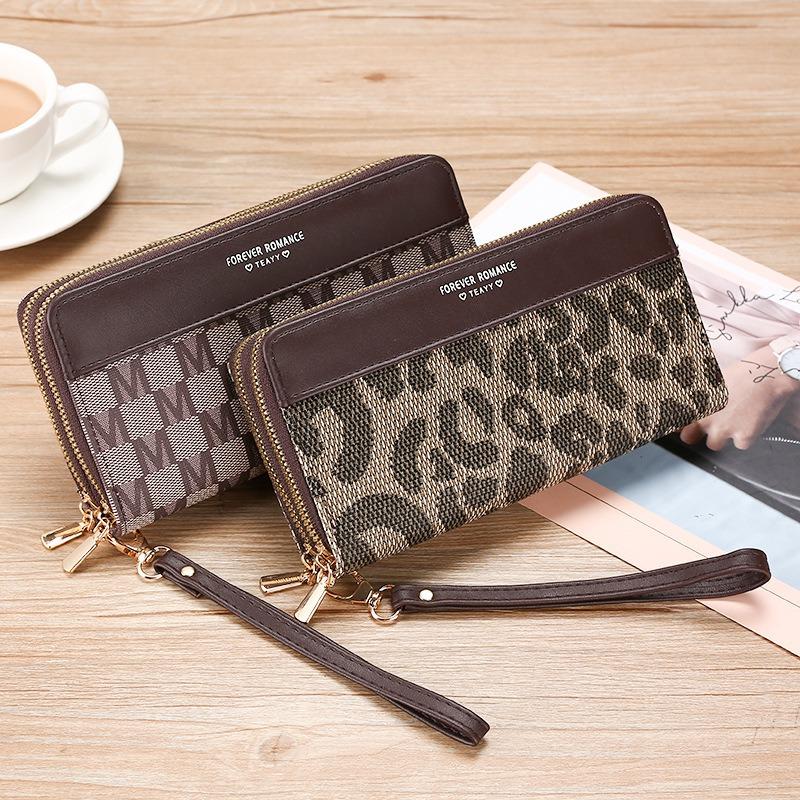 Длинный кошелек для девочек, простая модная сумка на молнии, большой вместительный кошелек для женщин