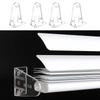 12/36Pcs Clear Blind Hold Down Brackets Drapes Shutters Curtain Bottom Rails Holders Clips Positioning Hook with Screws