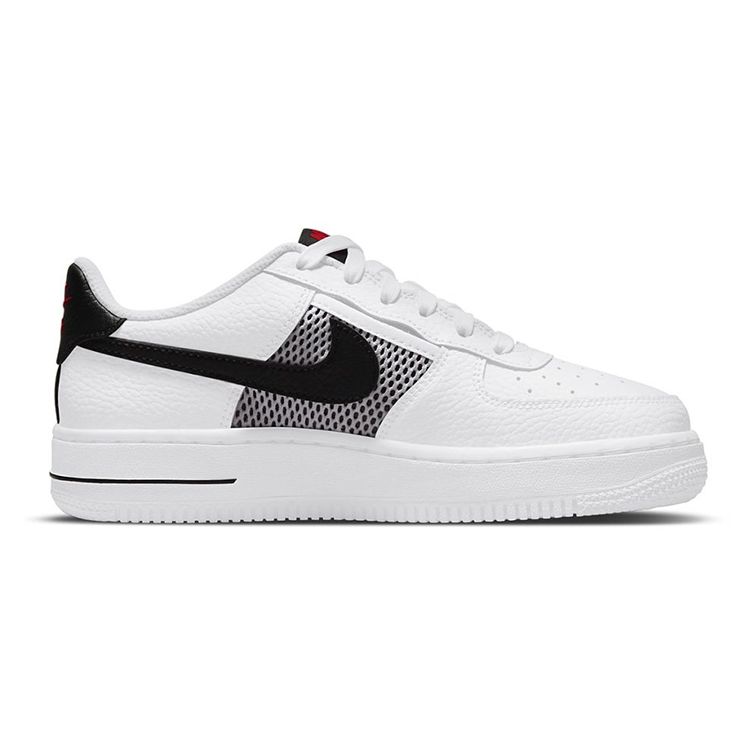 Nike Air Force 1 LV8 GS Сетчатый карман - Белые детские кроссовки Черный Habanero-Красный DH9596-100