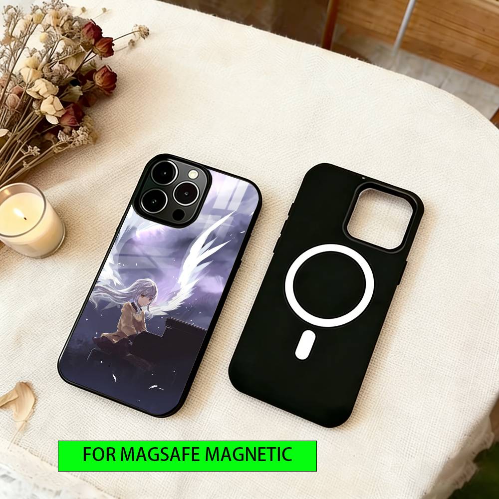 Чехол для телефона Angel Beats для iPhone 17, 16, 15, 14, 13, 12, 11 Plus, Pro, магнитный, для беспроводной зарядки Magsafe