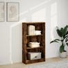 VidaXL Bookcase Smoked Oak 60x24x109 Cm Engineered Wood, Bookshelf, Book Holder, Book Support, Cabinet of 857807