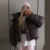 2026 Winter Hooded Thick Puffer Coat Loose Fit Warm Cotton Jacket Women