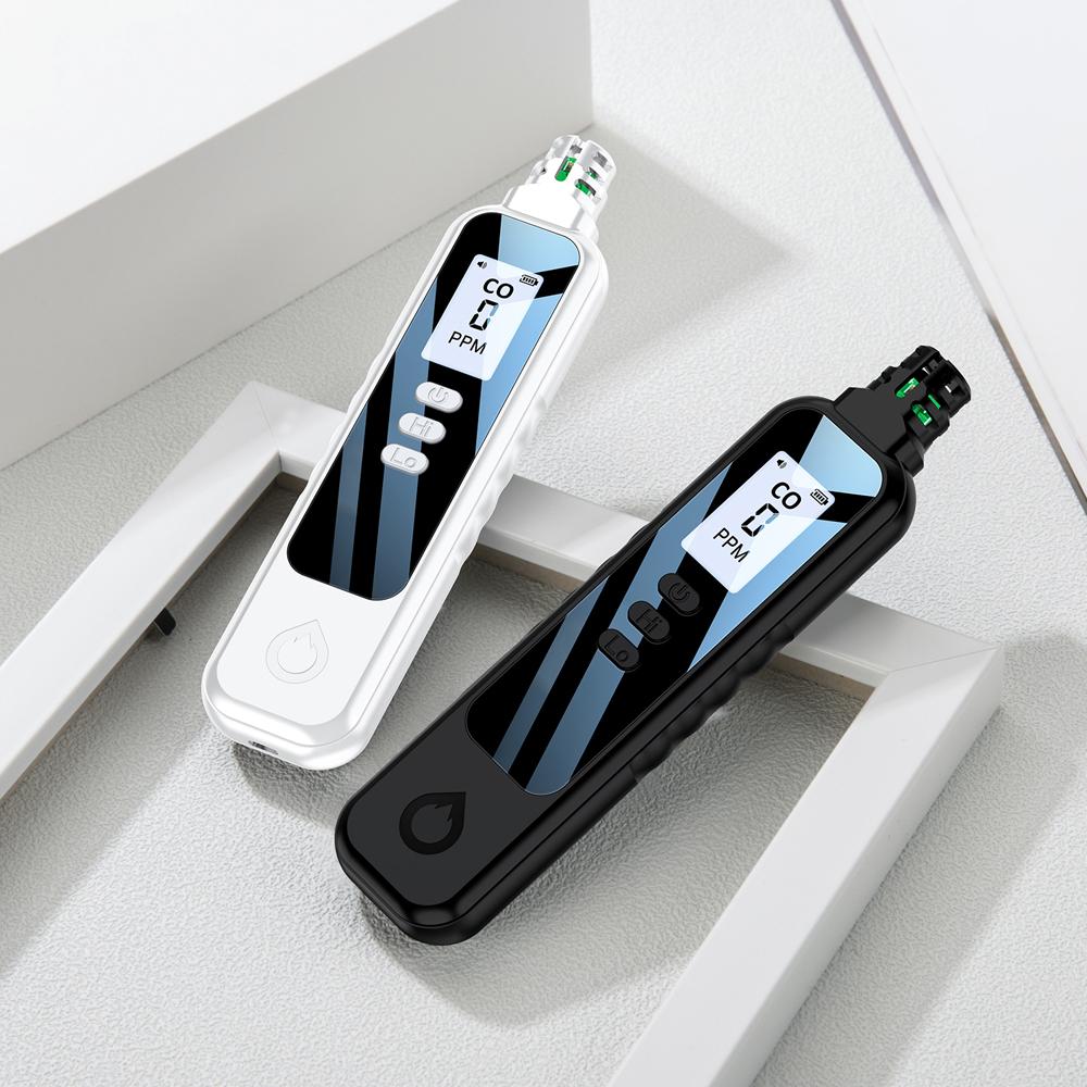 Portable Electrochemical Sensor CO Tester 1.1inch LCD Screen Carbon Monoxide Detector with Sound Lihgt Alarm and Low