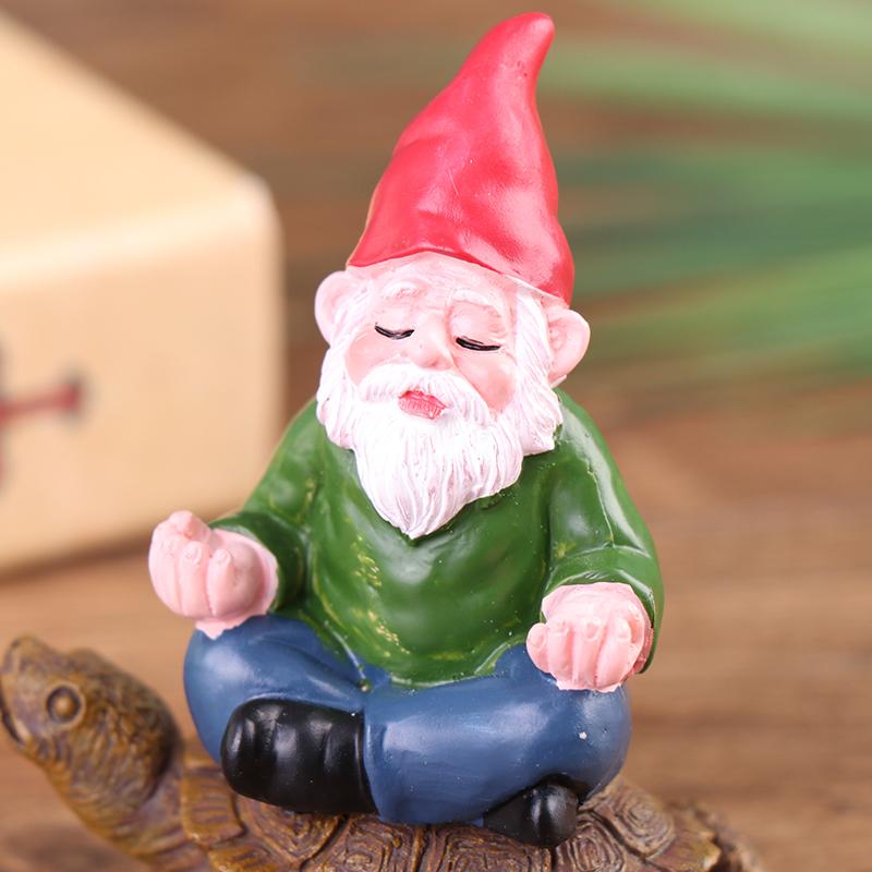 Садовый гном фигурка забавный гном сидящий на черепахе статуэтка гном орнамент