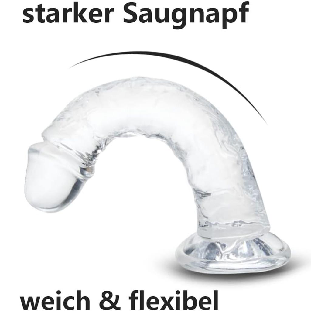 Реалистичный мягкий фаллоимитатор для женщин: Секс-игрушка длиной 18 см для начинающих с желеобразной текстурой и основанием на присоске, идеальная секс-игрушка для взрослых для женских пар