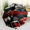 Football Player Action Automatic Umbrella Compact & Durable 8-Rib Design Lightweight All-Season Umbrella for Travel Vibrant Pattern Umbrella