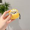 For Apple AirPods 3 Bluetooth-compatible Earphone Cover Cute Eyes Cheese Silicone Protective Case with Anti-Lost Buckle