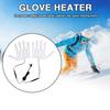 1 Pair Five-Finger Thermal Gloves Heating Pad Carbon Fiber 5V Electric Insulation Heating Film for Outdoor Skiing