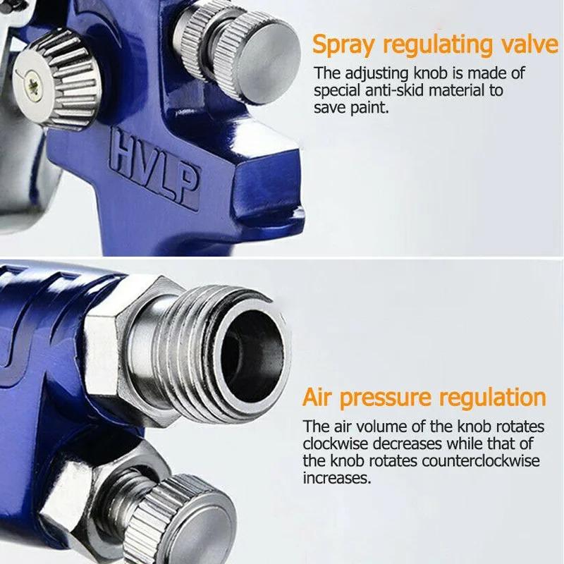Mini Pneumatic Spray Gun H-2000 Professional 0.8/1.0mm Nozzle 125ml For Car Painting Repair Pneumatic Spray Gun Mini Spray Gun