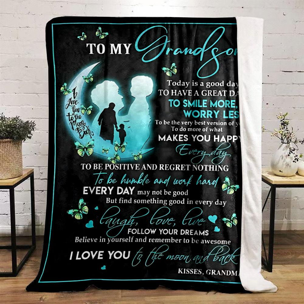 Grandma's Love Inspirational Quote Blanket bedroom Blanket for Livingroom Couch lunch break Soft throw for Friend's festival Gift
