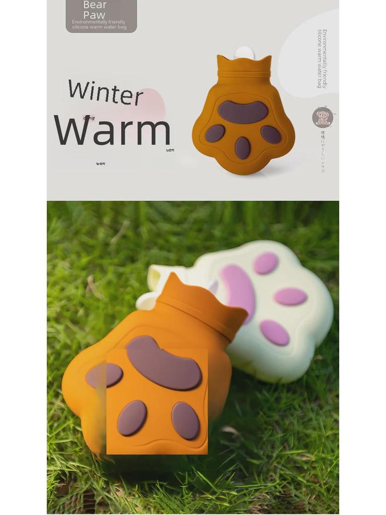 Силиконовый мешок для горячей/холодной воды Bear Paw: Грелка для рук и ледяной компресс «кошачья лапка», которую можно использовать в микроволновой печи