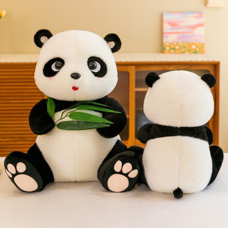 Adorable White Plush Panda Bear Toy Soft Pp Cotton Stuffed Animal For Kids Gifts