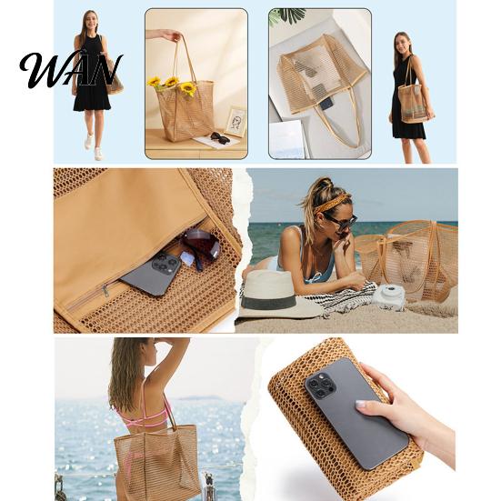 Wet Swimsuit Storage Bag Foldable with Built-in Pocket Design Travel Tote Lightweight Car Door Compact Gym Beach for Swimsuits Towels Sand Shoes Large