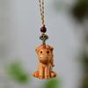 1/12Pcs Creative Twelve Zodiac Carving Wooden Keychain Pendant Chinese Zodiac Wood Carving Phone Chain Bag Decoration Gifts