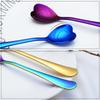 1PCS Heart Shaped Couple Spoon Creative Stainless Steel Coffee Tea Dessert Stirring Spoon LS