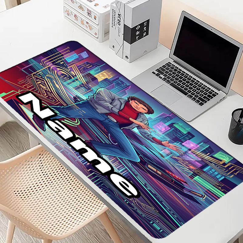 Custom Name Personalized Knight Rider Pattern Mousepad, Laptop PC Desk Mat, Decorative Desk Mat for Home Keyboard Pad Gift