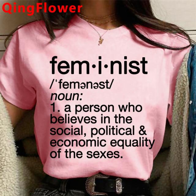 Феминистская одежда для девочек Power Grl Pwr, феминизм, женская одежда в стиле гранж, японский стиль Харадзюку, винтажный ulzzang, летний топ, одежда для пар