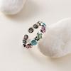 Copper Flower Stud Earrings Girl Earrings Korean Style Earrings Opening Ring Women Hoop Earrings