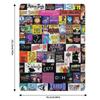 musical collage Throw Blanket Soft Solid Color Blanket for Couch Bed