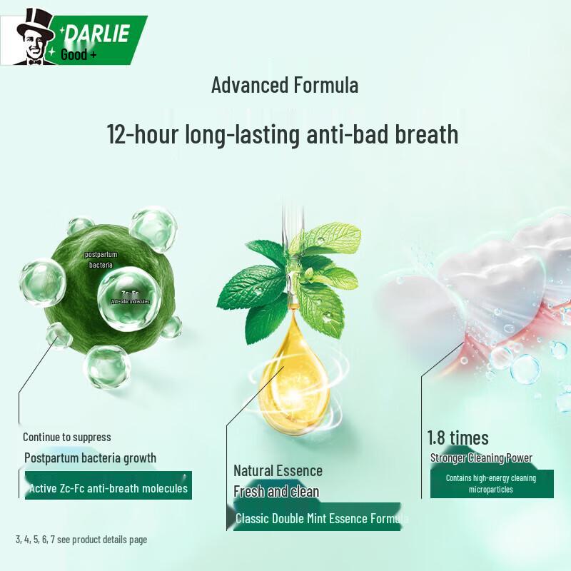 Darlie Double Mint Forest Fresh Toothpaste with Charcoal Toothbrush