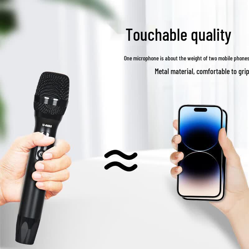HuiDu Professional U-Band Dual Wireless Microphone System (CN version)
