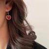 Fashion Enamel Love Dangle Earrings for Women Wedding Party Classic Jewelry Geometry Earrings