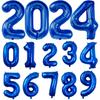 1PC 32 Inch Navy Blue Aluminum Foil Number Balloon for Birthday Party Graduation Anniversary Commemoration Baby Shower