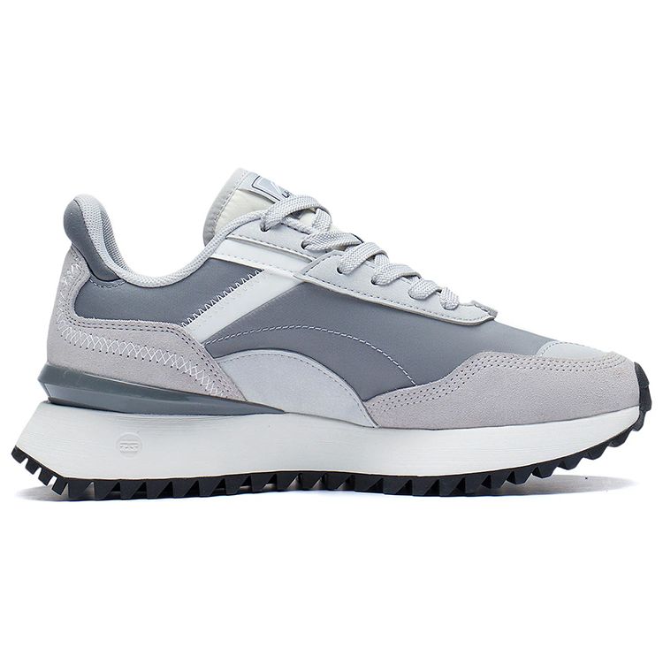 Li Ning Cargo Suede Fabric Leather Shock Absorption Non-Slip Wear-Resistant Lightweight Low-Top Sports Casual Shoes Men Sneakers White Gray AGCS261-5