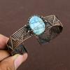 Larimar Handmade Copper Wire Wrap Bangle Adjustable J8q54