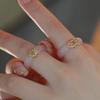 Chinese Retro Imitation Jade Ring  Delicate Stone Jewellery Minimalism Hanfu Matching Hand Ornaments