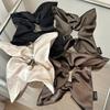 Korean Large Square Scrunchies Satin Silk Elastic Hair Bands Women Girls Solid Ponytail Holder Hair Ties Hair Accessories