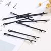 Black One-line Hairpin Spray Painted Edge Fringe Hairpin Invisible Headdress Wavy Hair Fixed U-shaped Clip 10 Cards