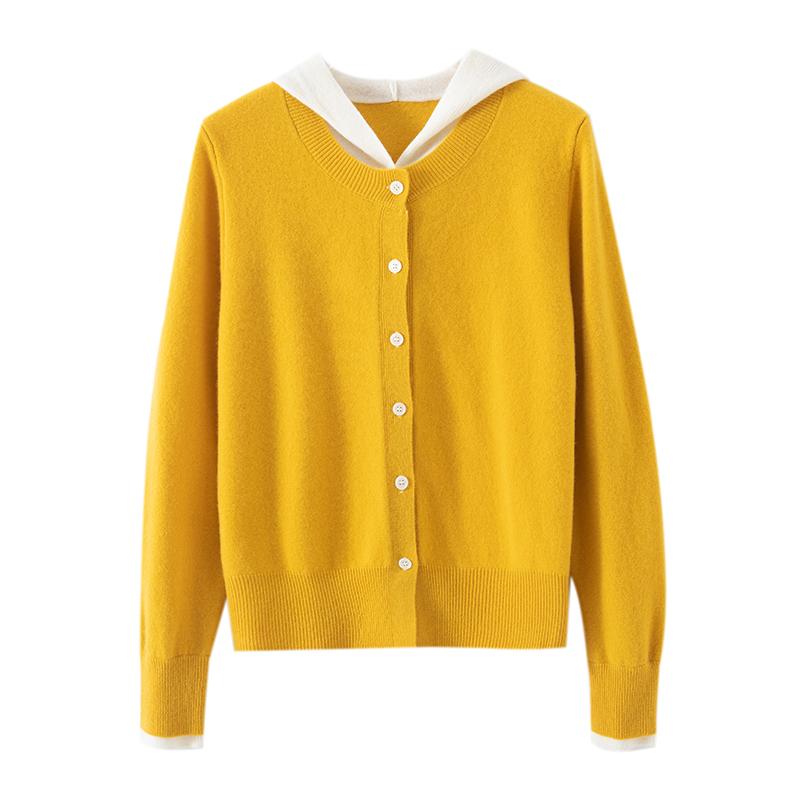 Женский кашемировый свитер Qinghe Cashmere 30% Кашемир 70% Шерсть Осенне-зимний кашемировый пуловер Мягкий и теплый