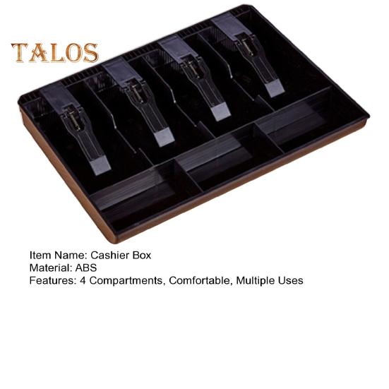 Лоток для денег в кассе с металлическим зажимом, 4 отделения, дизайн кошелька Cashier Secure, практичная замена вставки для кассового аппарата