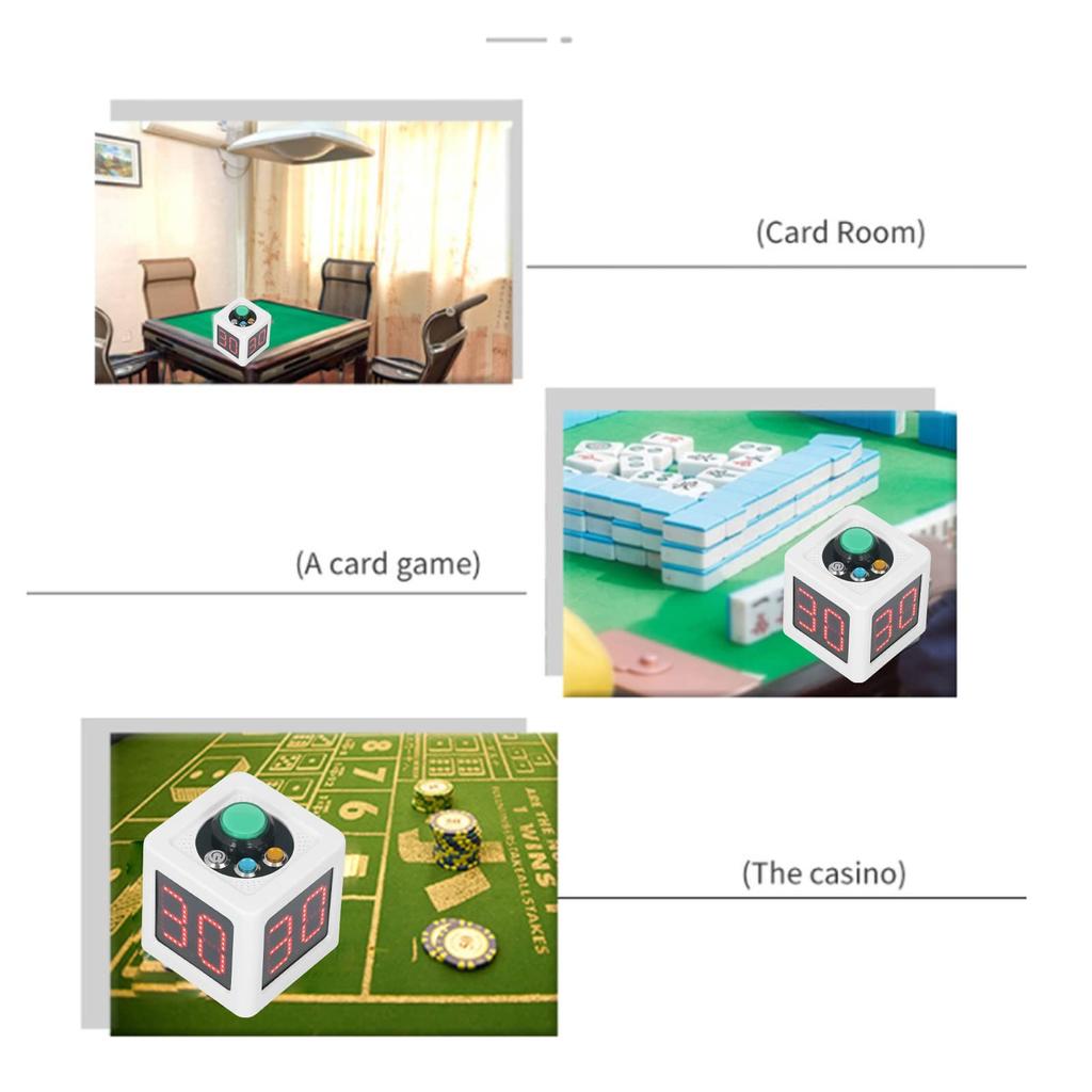 4-сторонний кубический таймер, 1,4-дюймовый HD-дисплей, секундный таймер обратного отсчета, регулировка яркости, покерный таймер для тренировки и игровой таймер для времени