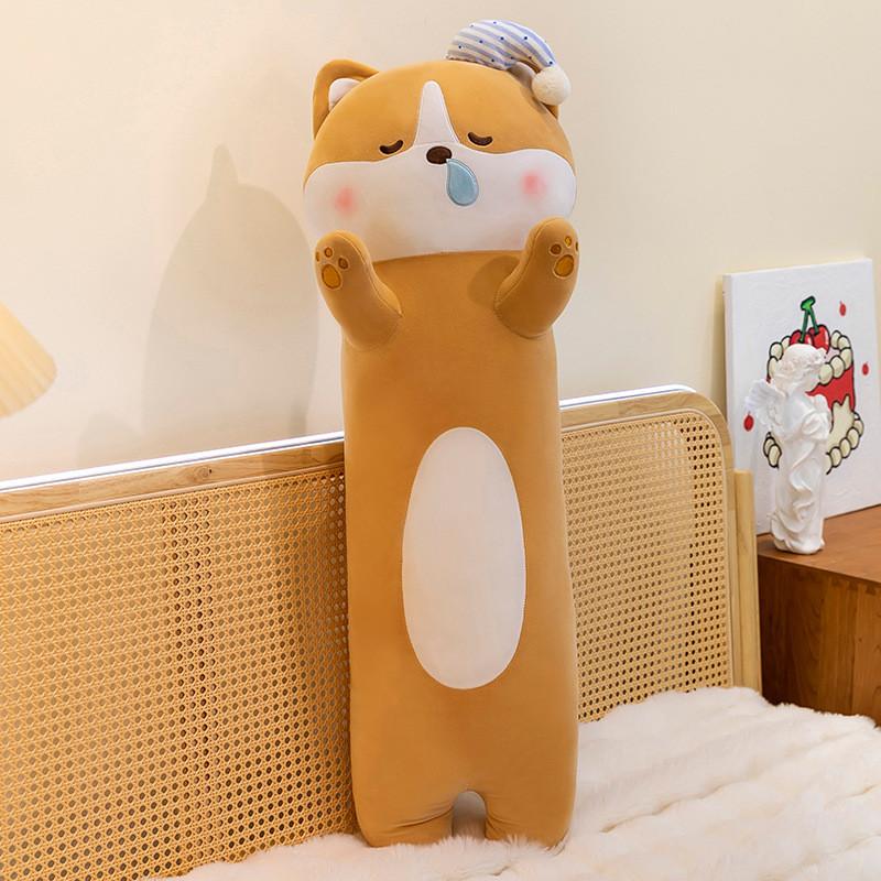 Cap Shiba Sleeping Inu Dog Plush Toy Stuffed Pillow Animal Doll Decor Bedroom