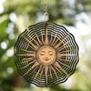 Sun and Moon Wind Chimes 3D Metal Outdoor Hanging Decor for Garden Yard Balcony No Power Needed Holiday Gift for Christmas Thanksgiving