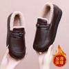 Winter New Velvet Thickened Comfortable Wool Cotton Shoes Non-slip Warm Middle-aged and Elderly One-pedal Soft Sole Mother and Female Flat Bottom